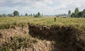 Вид з обладнаного окопу на віртуальному полігоні для тактичного планування та аналізу